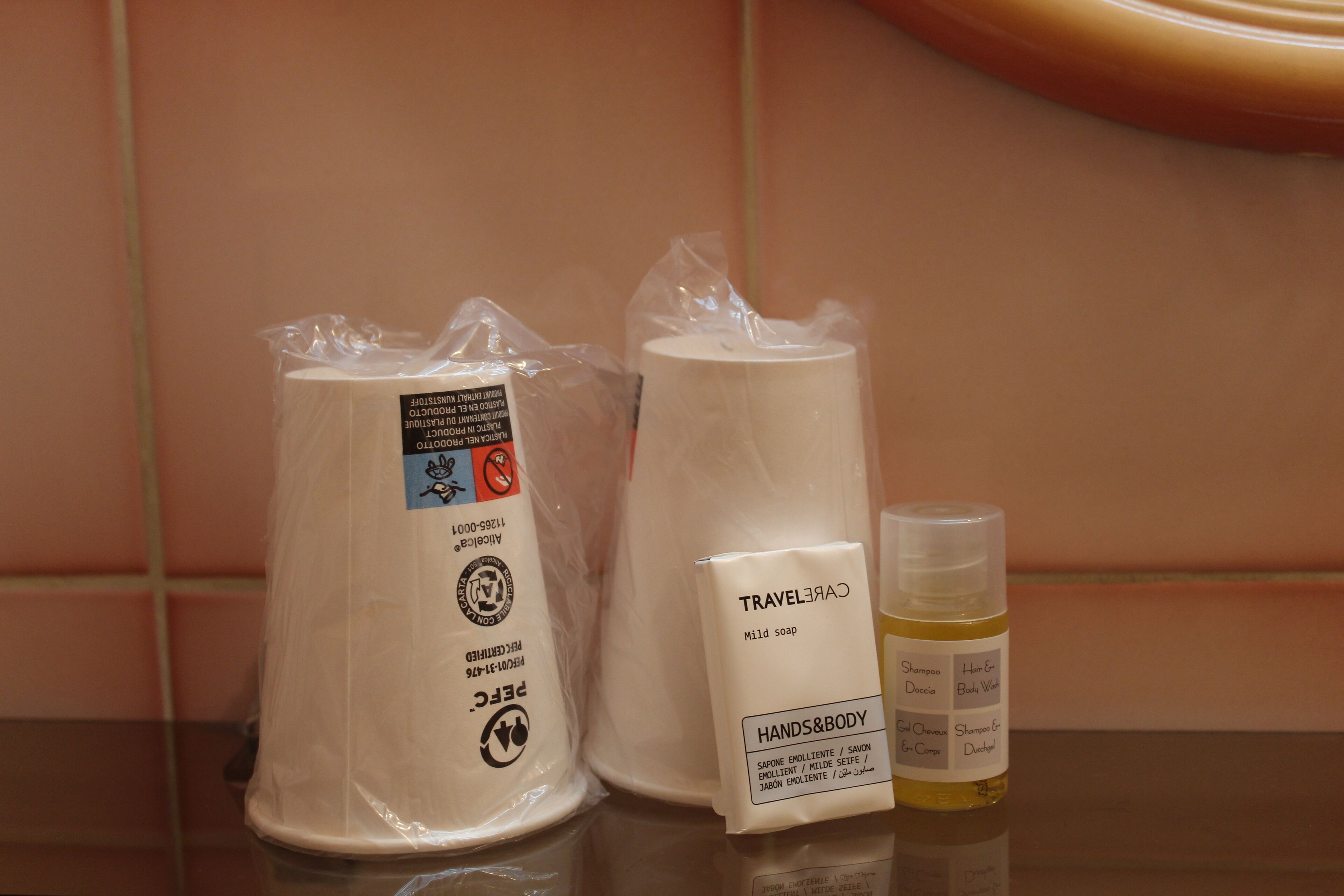 shower, free toiletries, hair dryer, soap