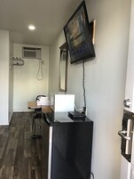 Double Room, 2 Double Beds, Non Smoking | Living area | Flat-screen TV