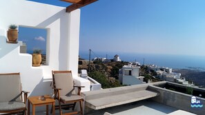 Appartement Duplex Deluxe, 3 chambres, vue mer (Triantaros II) | Balcon