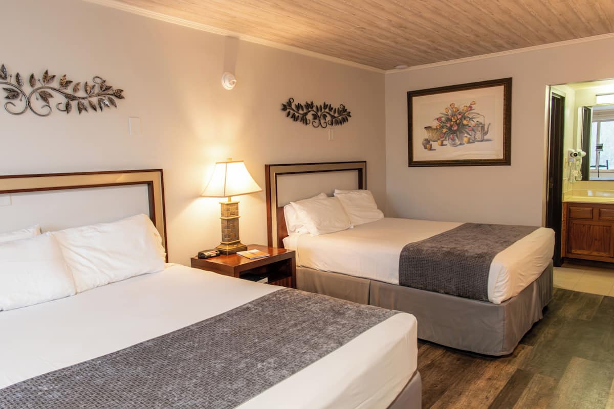 Double Room, 2 Queen Beds, Terrace, Mountain View | Premium bedding, memory foam beds, desk, laptop workspace