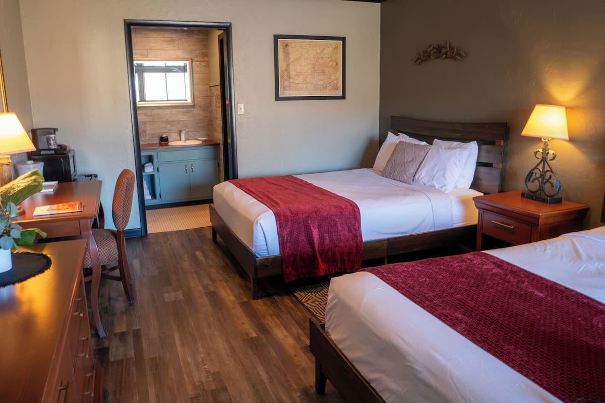 Traditional Room, 2 Queen Beds, Poolside | Premium bedding, memory foam beds, desk, laptop workspace
