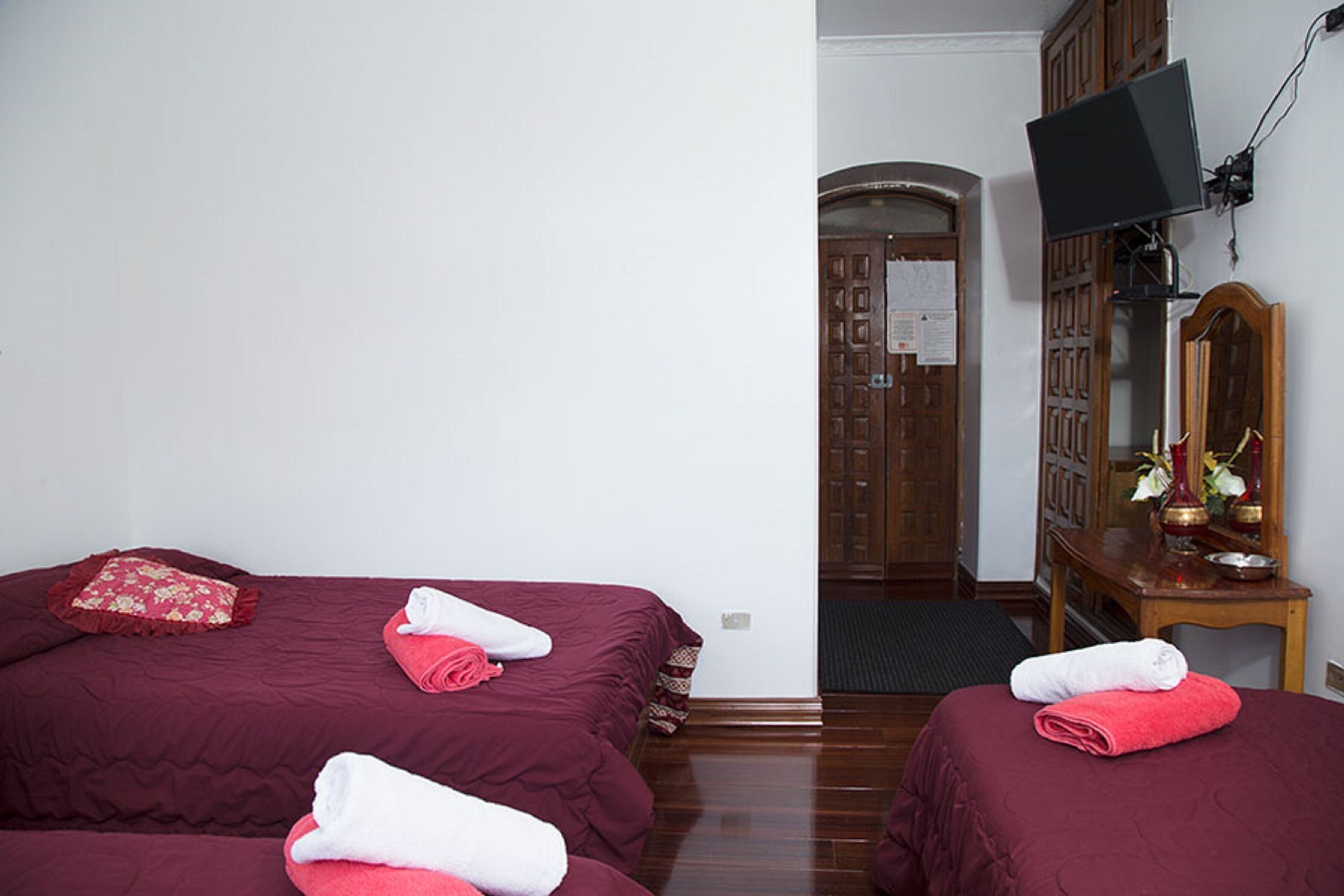 desk, blackout curtains, free wifi, bed sheets