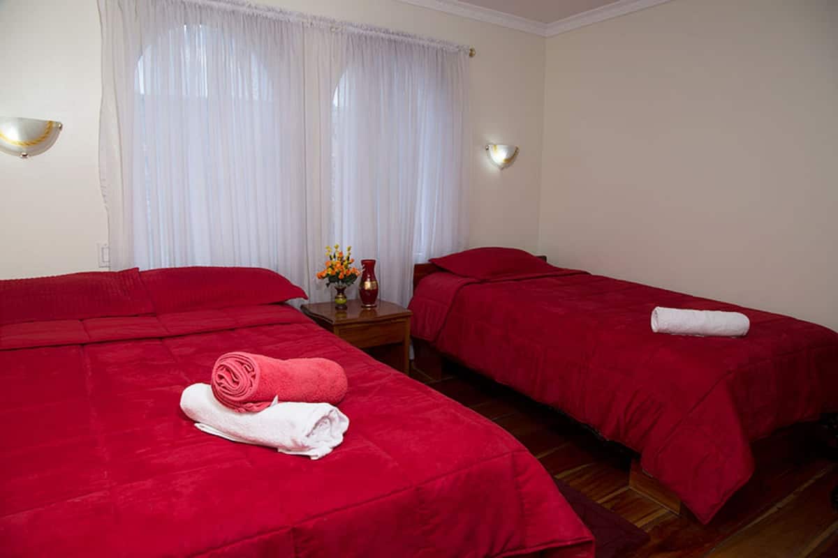 Desk, blackout drapes, WiFi (free), bed sheets
