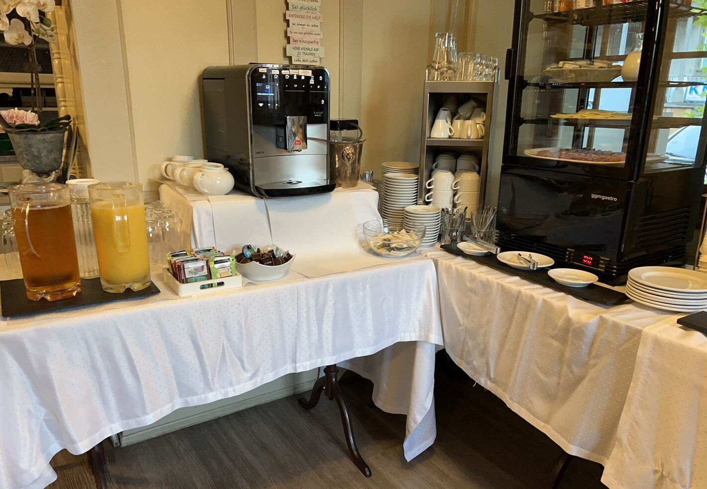 daily buffet breakfast (chf 10 per person)