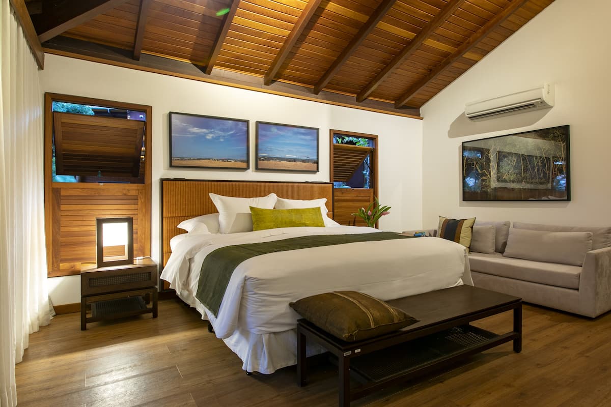 1 slaapkamer, luxe beddengoed, pillowtop-bedden, een minibar