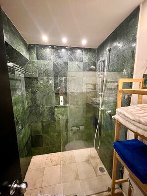 Shower, hair dryer, towels, soap - Amazing Sea Views, 2 Large Terraces w Hammocks, King Bed (Aventuras Akumal)