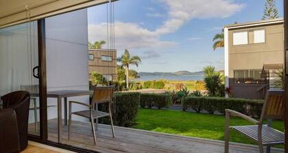 Beach views from apartment at Aqua Soleil complex with lap pool & spa.