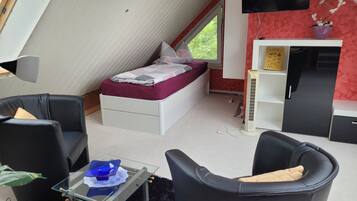 1 bedroom, desk, soundproofing, iron/ironing board