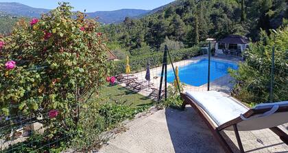 Villa avec piscine au calme Ă 18 kms de NICE avec terrasse, vue exceptionnelle