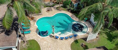 Outdoor pool, a heated pool