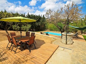Outdoor dining - Wonderful private villa for 4 people with WIFI, private pool, TV, patio and panoramic view (Inca)
