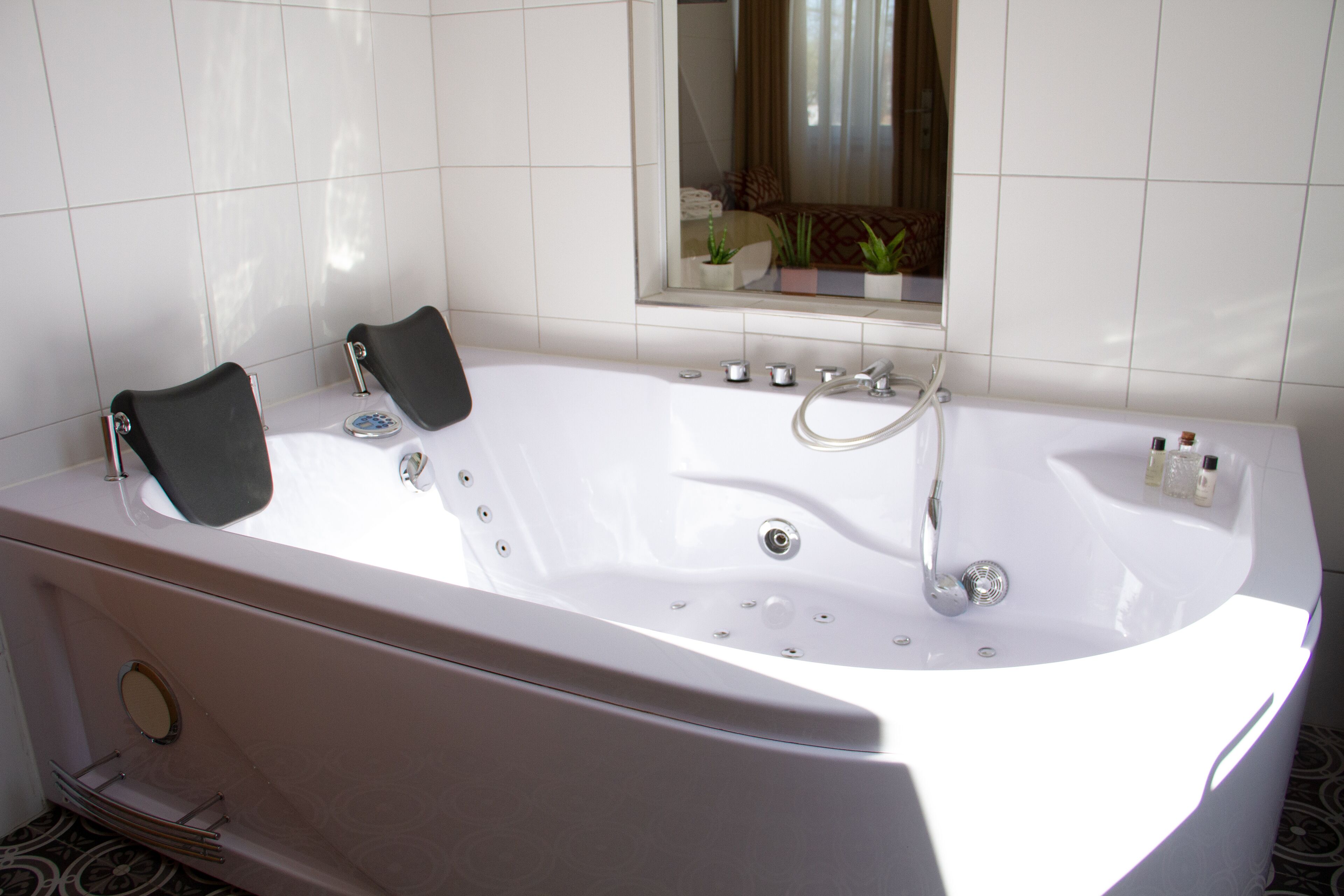 royal double room | bathroom | hair dryer, heated floors, towels, soap