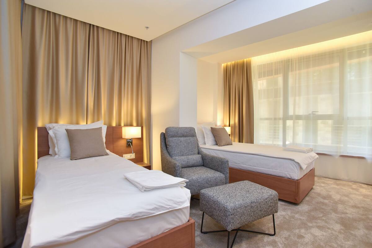 Minibar, in-room safe, blackout drapes, soundproofing