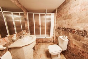 Free toiletries, hair dryer, slippers, towels