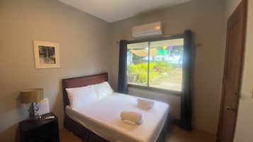 Premium bedding, blackout curtains, soundproofing, free WiFi