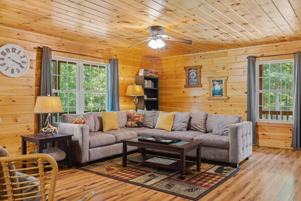 Fireplace, DVD player