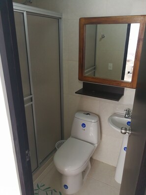 Căn hộ, 2 phòng ngủ, không hút thuốc (1 Double, 2 Single and 1 Sofa Bed) | Phòng tắm | Buồng tắm vòi sen, khăn tắm