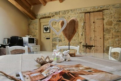 Cozy rooms inside a renovated farmhouse / shared pool
