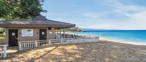 Sun-loungers, beach towels