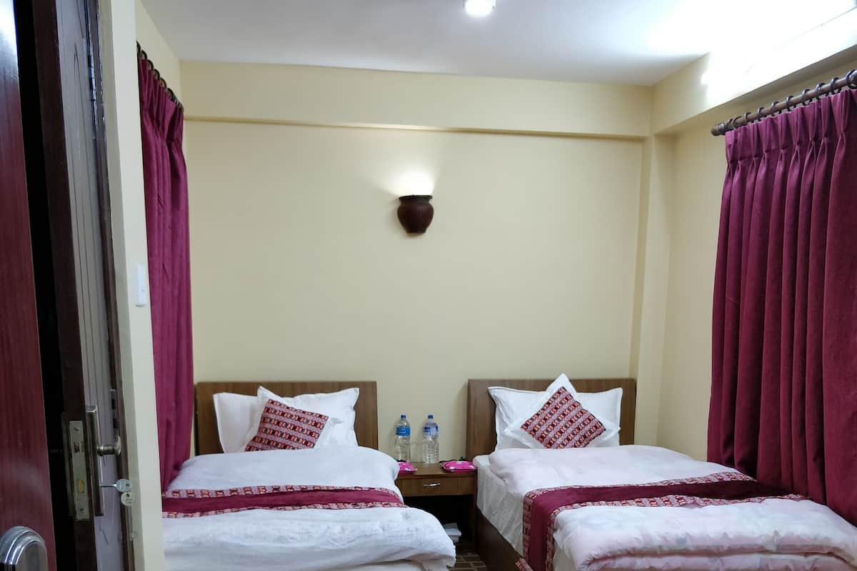 Blackout curtains, rollaway beds, free WiFi