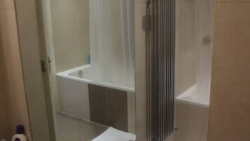 Hair dryer, bathrobes, slippers, towels