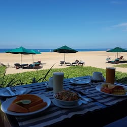 On the beach, beach bar
