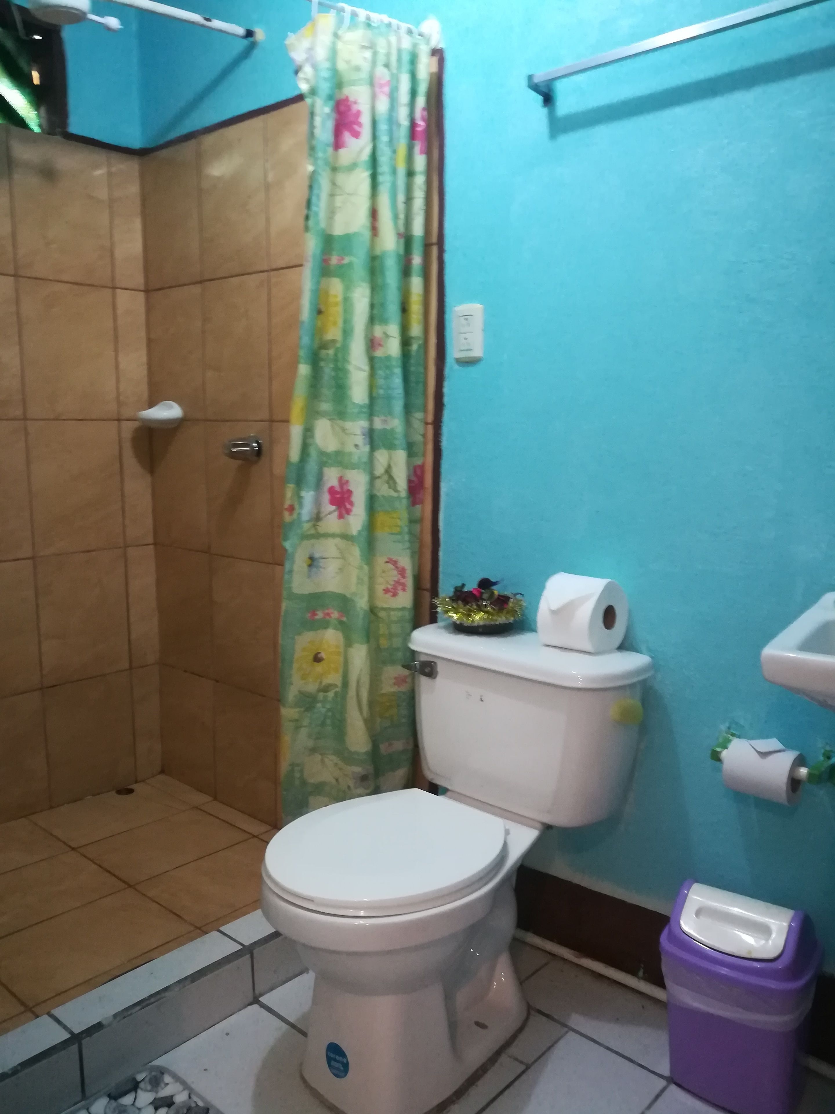 quadruple room, multiple beds, non smoking | bathroom | shower, rainfall showerhead, free toiletries, towels