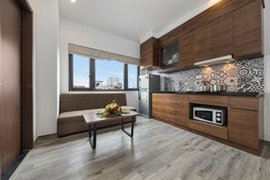 1-Bedroom Apartment | Premium bedding, desk, blackout curtains, free WiFi - Granda West Lake Apartment (Hanoi)