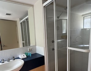 Apartment, 1 Schlafzimmer | Badezimmer | Dusche, kostenlose Toilettenartikel, Haartrockner, Handtücher