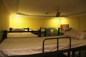 Premium bedding, memory-foam beds, blackout curtains, soundproofing