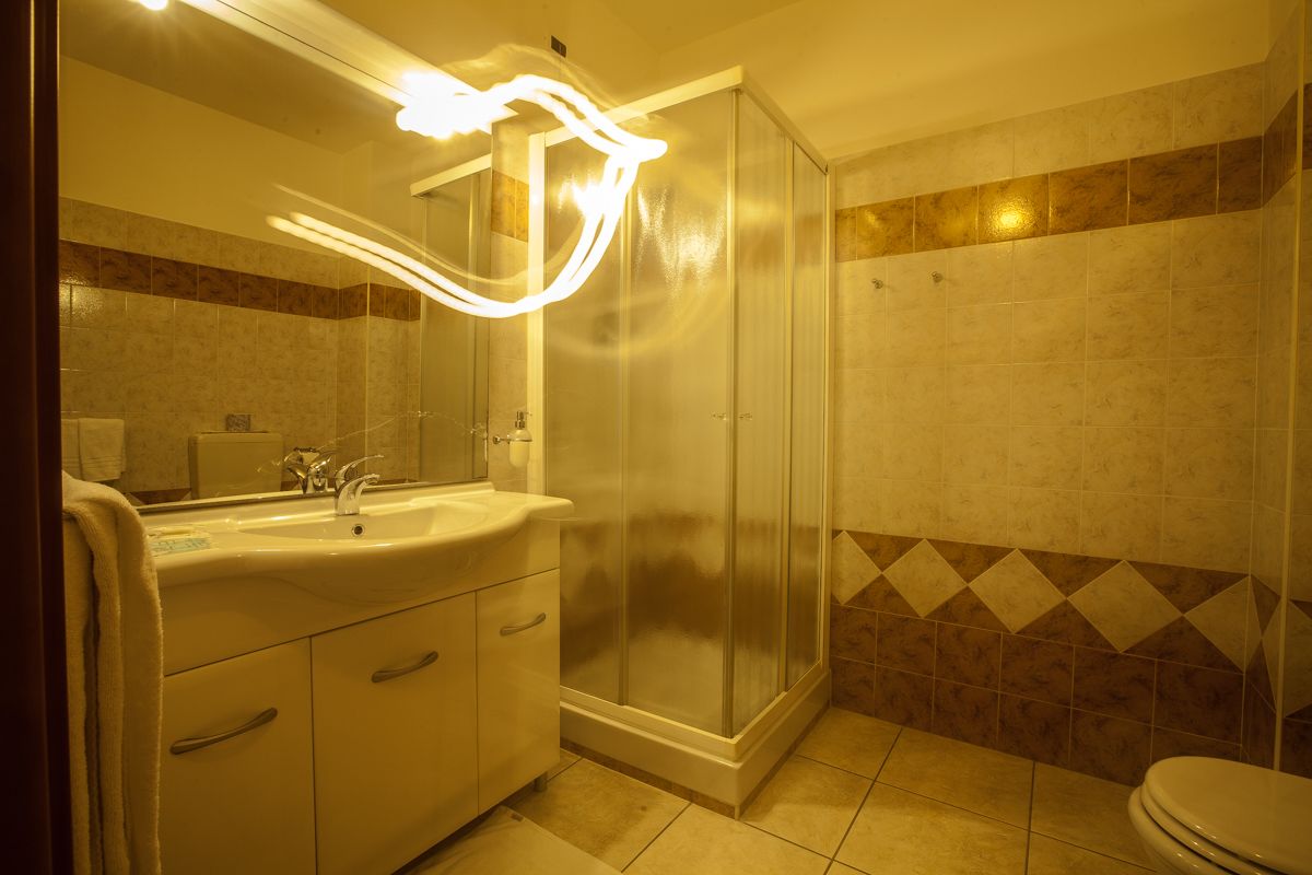 shower, free toiletries, hair dryer, slippers