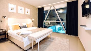 Apartamento, 1 quarto | 1 quarto, cortinas blackout, ferros/tábuas de passar roupa