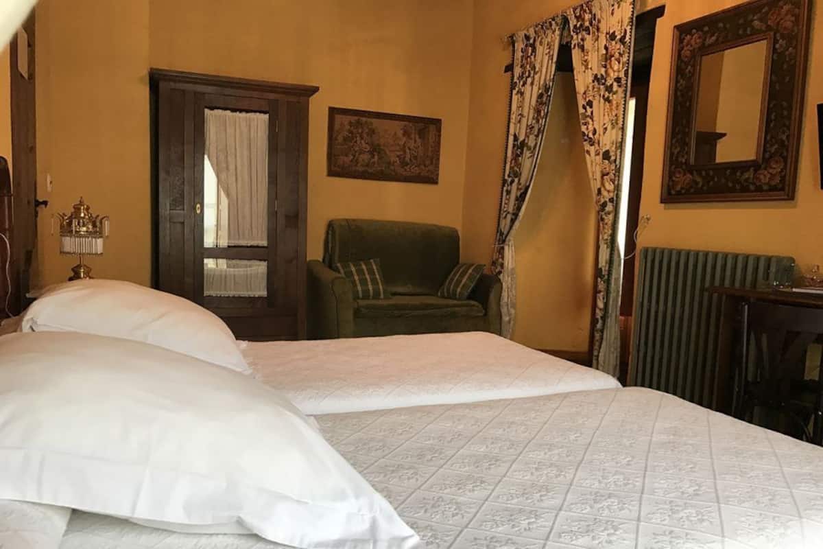 Double Room, Terrace, River View | Cribs (free), bed sheets