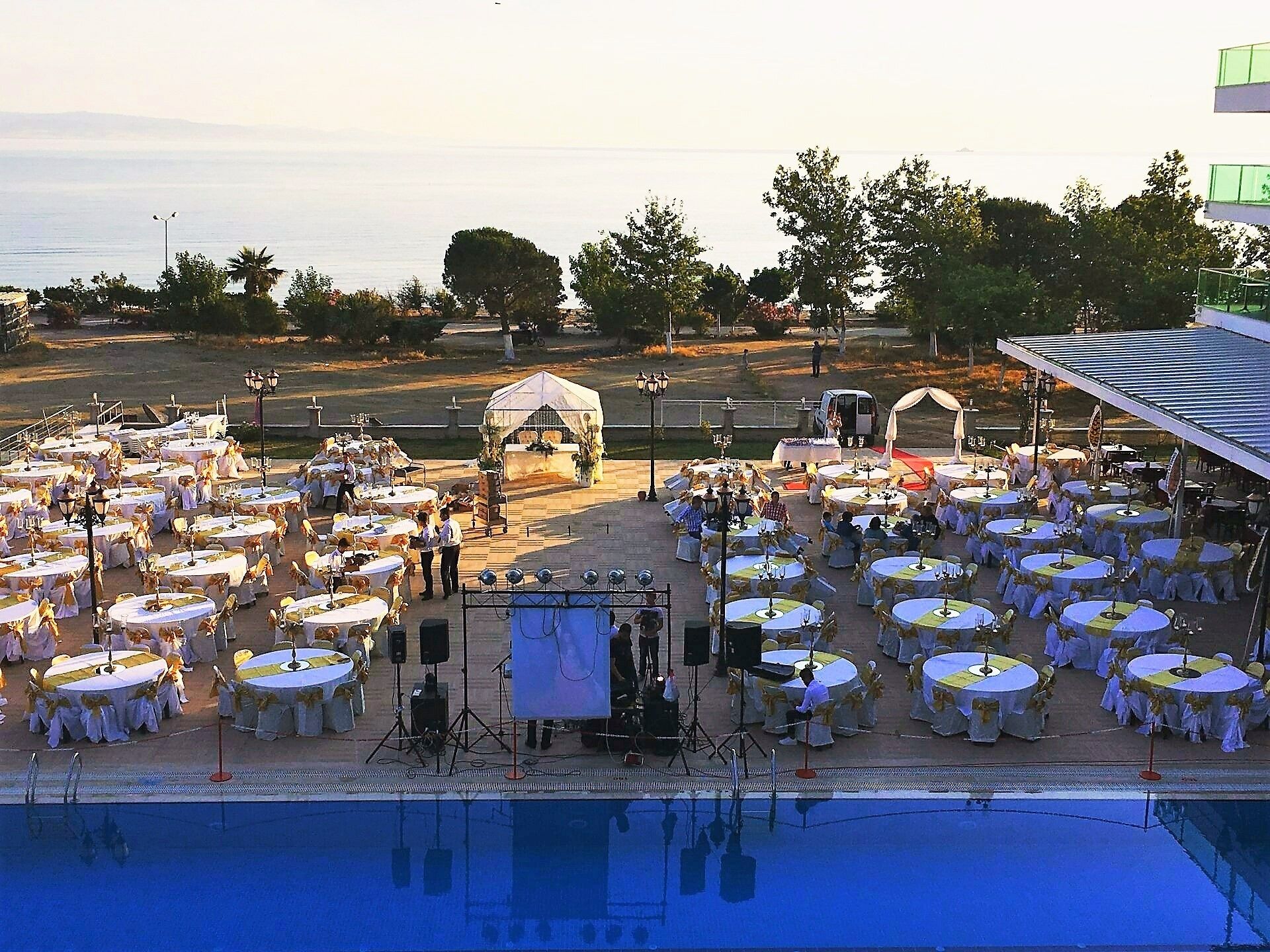Outdoor wedding area