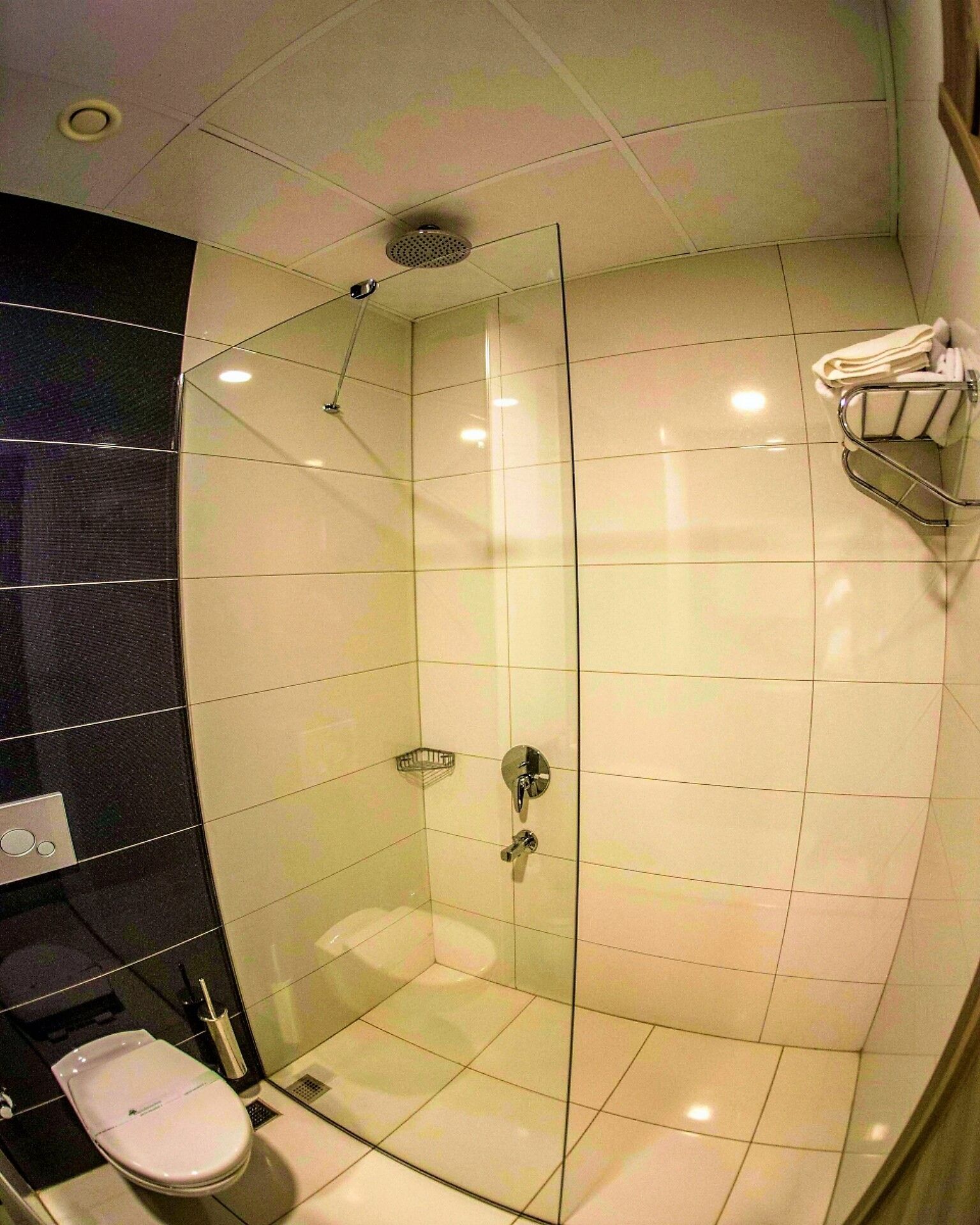 shower, free toiletries, hair dryer, slippers