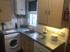 Microwave, oven, stovetop, electric kettle