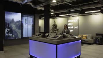 Check-in/check-out kiosk