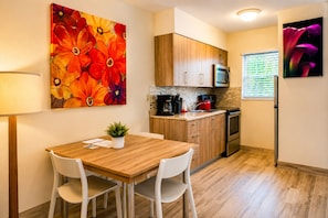 Deluxe Apartment, 1 Bedroom | Private kitchen | Microwave, coffee/tea maker, electric kettle - Club Lux Resort By the Beach (Deerfield Beach)