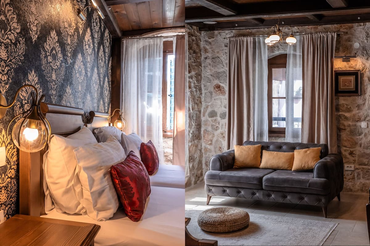 3 bedrooms, premium bedding, down duvets, minibar