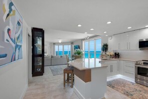 Fridge, microwave, oven, stovetop - Sterling Sands - Gulf front - Sleeps 8 - Three Bedroom - 3 Bath (Destin)