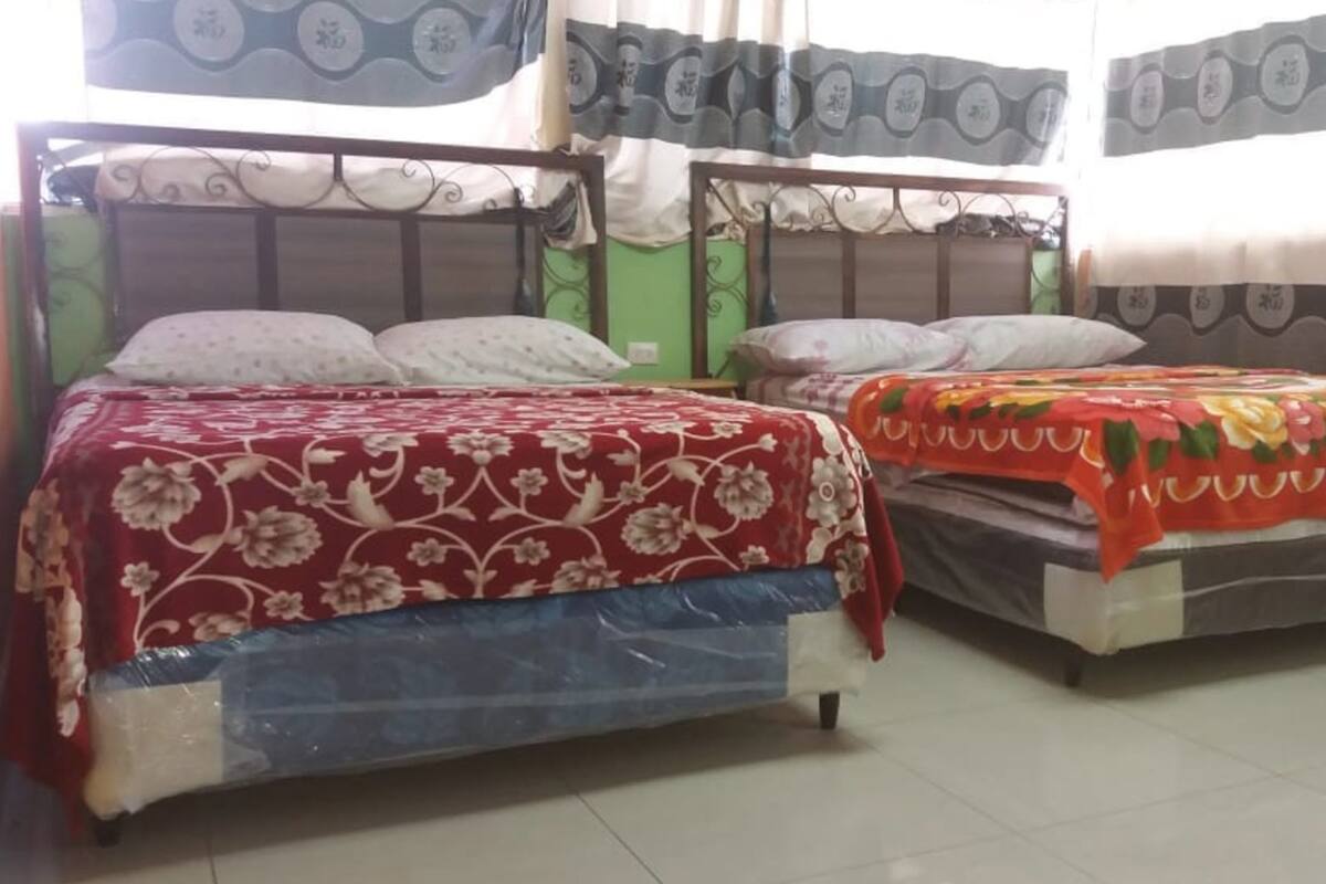 Basic Quadruple Room, 2 Double Beds | WiFi (free), bed sheets
