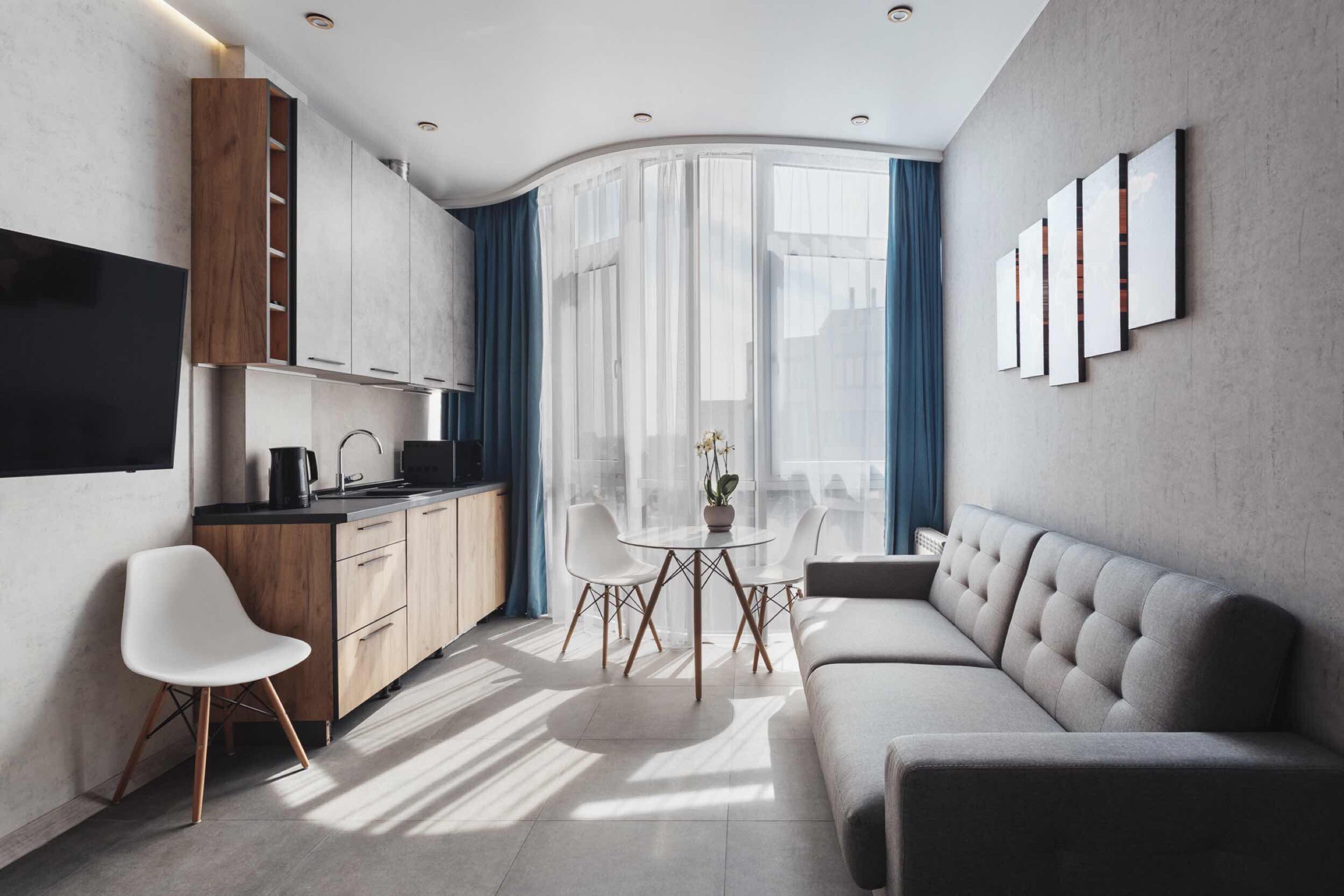 Luxury Apartment, Beachfront | Ruang tamu | 50 inci sebuah televisyen pintar dengan kabel, TV 