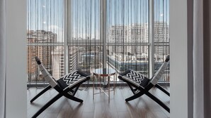Standard-Apartment | Hochwertige Bettwaren, Pillowtop-Betten, Verdunkelungsvorhänge