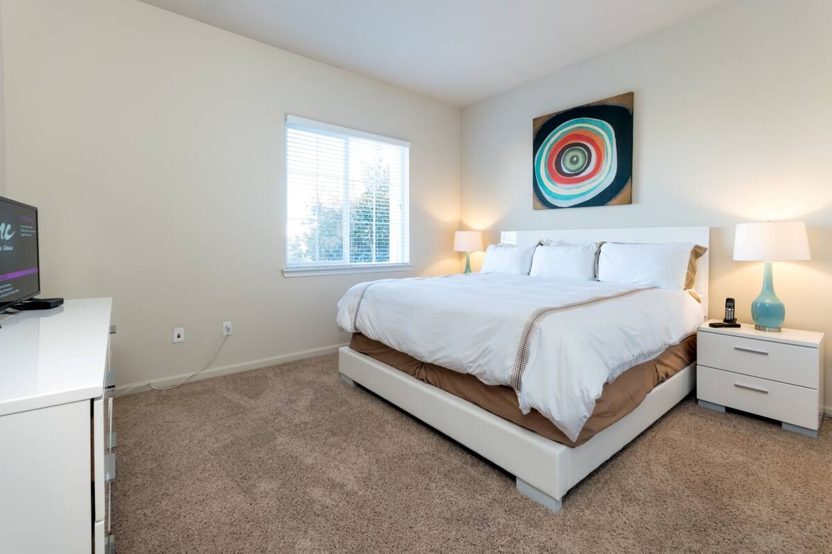 Hypo-allergenic bedding, individually decorated, individually furnished