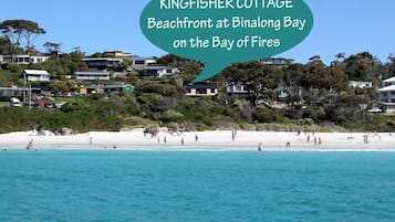 On the beach, beach towels