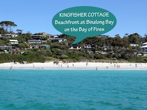 On the beach, beach towels