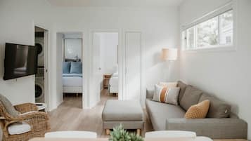 Cabin, 2 Bedrooms | Living area | 32-inch Smart TV with digital channels