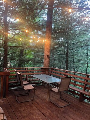 Outdoor dining - Nord Haus on Dell Creek Channel (Baraboo)