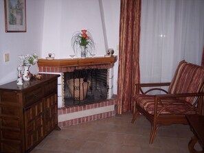 Rincón del salón -Chimenea