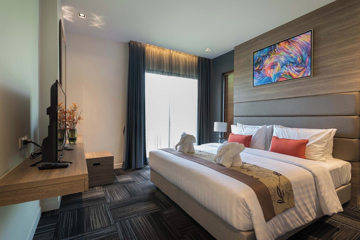 1 habitación, ropa de cama de alta calidad y minibar 